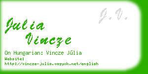 julia vincze business card