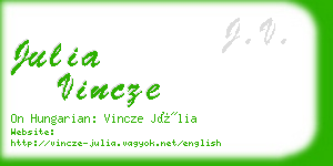 julia vincze business card